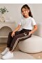 Mişil 19805-26 Girls' Sweatpants with Double Cream Stripes and Elastic Cuffs - 5