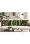 Safari Patterned Decorative Throw Pillow Cover Set of 4 Green Striped Modern Sofa Cushion (Double Sided) - 2