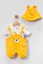 Baby Boy Cute Bear Hat Salopet Set with Snap Fasteners on the Bottom - 2