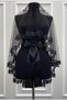 Black Bridal Veil Set, Glass Beads and Pearl Decorations, Henna Night Veil Face Cover Set 6 Pieces - 8