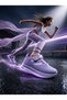 Girl's Lilac White Lace-Up Single Velcro Baby Kids Sports Shoes Sneakers School Shoes - 6