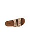 Double Buckle Rhinestone Women's Slippers - 3