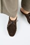 Mitzi Women's Genuine Leather Pleated Lace-Up Brown Slippers - 8