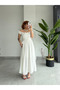 Hellenistic Long White Dress with Princess Corset Detail - 3