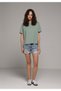 Mom Fit High Waist Straight Women's Light Indigo Denim Jean Shorts - 3