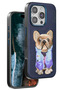 Ilkeshop iPhone 16 Pro Max Cute Patterned Cover (195759) - Navy Blue