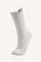 Hello Kitty Label Printed 2-Piece Cotton Booties Socks for Girls H2339A8Ns - 2