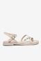 Women's Beige Comfortable Stone-Embellished Flip-Flop Sandals - 4