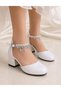 Girl's Anklet Evening Dress Square Heeled Shoes (It Is Recommended to Buy One Size up) - 3