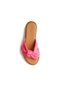 Nira Fuchsia Pink Genuine Leather Women's Slippers - 5