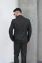 Slim Fit Men's Pointed Collar Striped Double Breasted Suit - 7