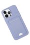Ilkeshop New iPhone 14 Pro Case Kelvin Silicone with Business Card Holder (170602) - Lilac - 2