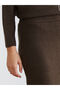 Esvab • Modern & Distinctive Belted Slit Knit Skirt - 3