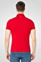 Men Slim Fit Short Sleeves Embroidered Logo Polo Shirt, Red - 2