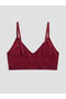 Burgundy Underwire-Free Padded Flat Bustier from Güli̇s Gi̇yi̇m - 2