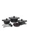 RoyalDiamond RF 10336 Die-Cast Cookware Set 10 Pcs | Durable Granite Coated | Non-Stick Induction Compatible Cookware