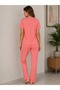 Summer Lycra Short Sleeve Combed Viscosa Women's Pajama Set - 3
