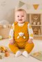 Baby Girl/Boy Set with Teddy Bear Patterned Overalls, 2-Piece Seasonal Baby Set - 3