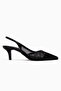Cathe Black Pointed Toe Women's Heeled Shoes - 2
