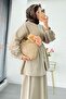 Premium Oversize Buttoned Linen Suit - Çağla - 7