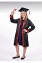 Children's Middle School Unisex Striped Black Graduation Gown and Cap Set - 3