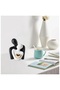 Romantic Couple Statue,Couple Hugging Statue Figurines Ornaments | Sculpture Small Shelf Ornaments Home Decor Items for Living Room Accessories for Couples | Valentine's Day Wedding Gift (Black+White) - 4