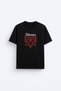 Albania Albania Printed Crew Neck Black T-Shirt
