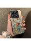 Xiaomi 14t Pro 5g Compatible Silicone Edge Hard Back Anti-Fall Phone Case with Floral Pattern - 3