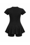Girls' Short Sleeve Swimsuit with Shorts - Zipper One-Piece Sea & Pool Swimsuit - 2