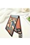 Shoe Basket Geometric Horse Patterned Modern Design Women's Tie Scarf - 6
