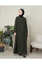 Shirred Robadan Buttoned Front Viscose Fabric Tesseture Clothing Mother Dress Prayer Dress - 4