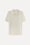 Men's Stone Color Comfort Fit Polo Neck T-Shirt