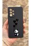 Samsung Galaxy A53 Compatible Heart Panda Patterned Silicone Shock-Absorbing Classic Protective Rubber Case - 2