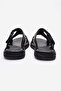 Men's Cross-Strapped Slippers Real Leather Dc 1143 Black - 6