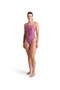 Women's Pink Dahlia Swimsuit Lace Back Shocking Pink Multi - 4