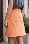 High Waist Lightweight Lycra Fabric Knee Length Bell Skirt-Mango - 6