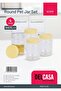DC3315 Round Pet Jar Set, 1000 ml Capacity, Transparent - 6