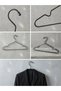 6 Pcs Luxury Thermoplastic Coating Black Metal Clothing Hanger Set Non-Slip Clothes Shirt Coat Hanger Rack - 8