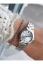 Steel Strap 2 Year Warranty 3 Atm Waterproof Women's Wristwatch + Bracelet Gift - 4