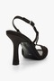 Women's Gloria Brown Satin Heeled Shoes - 4