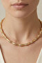 Gold Bone and Silver Zircon Stone Detailed Premium Necklace - 3