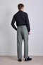 Buckle Belted Baggy Fit Fabric Trousers - 6