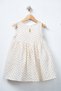 Girl's Polka Dot Muslin Dress 100% Cotton Dress with Bow Detail - 7