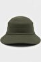 Women's Khaki Green Wide Brim Summer Hat |   Adjustable Visor Cap with Bow Detail - 2