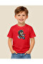 Boy's Printed T-Shirt 100% Cotton Oversize Comfortable Fit Cute Biker Teddy Bear Patterned T-Shirt - 2