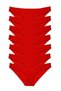 Glb-Stl41414 7 Pieces Super Eco Set Lycra Women's Slip Panties Red