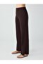 Bitter Brown Regular Waist Regular Leg Knitted Long Trousers - 4