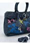 B36037 Graffiti Patterned Denim Women's Hand and Shoulder Bag - 2
