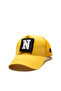 Yellow Mesh Hat with Letter Patch Detail |   Sports Hat Suitable for Daily Use