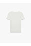 Slim Fit Dog Embroidery Detailed Short Sleeve Crew Neck T-Shirt - 4